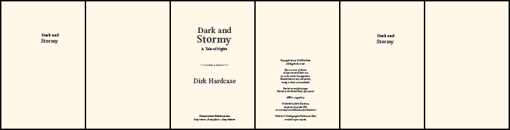 Six-page front matter. Six-page front matter, with Epigraph on page v.